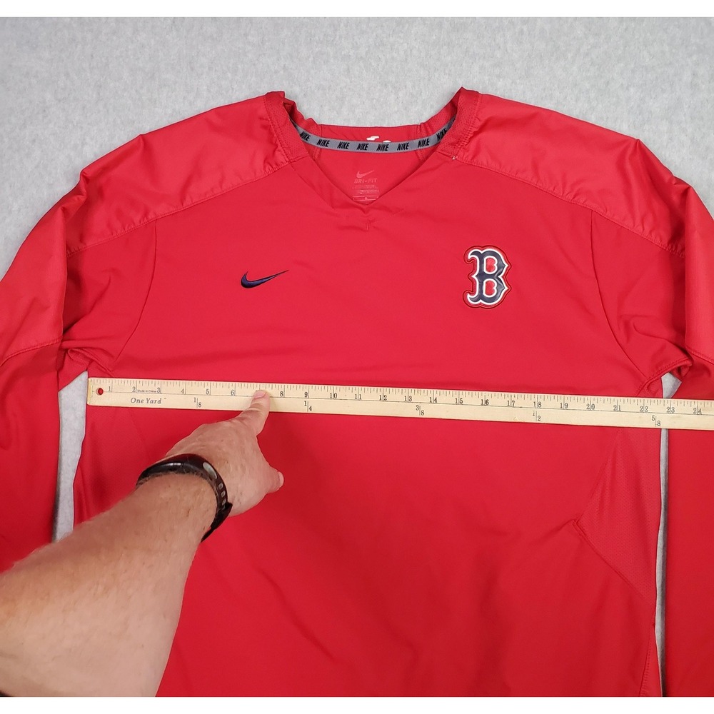 Nike Boston Red Sox Jacket Pullover Mens Large Red MLB Baseball Dri-FIT Warm Up - Picture 6 of 11